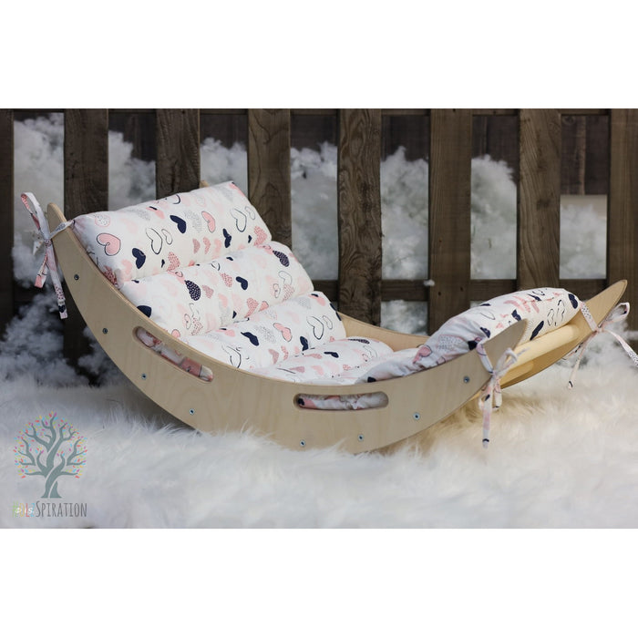 Wippe/Kletterbogen (S) für Kinder ab 1 Jahr - Umweltfreundlich, sicher & motorikfördernd - Inklusive Premium Auflage für zusätzlichen Komfort