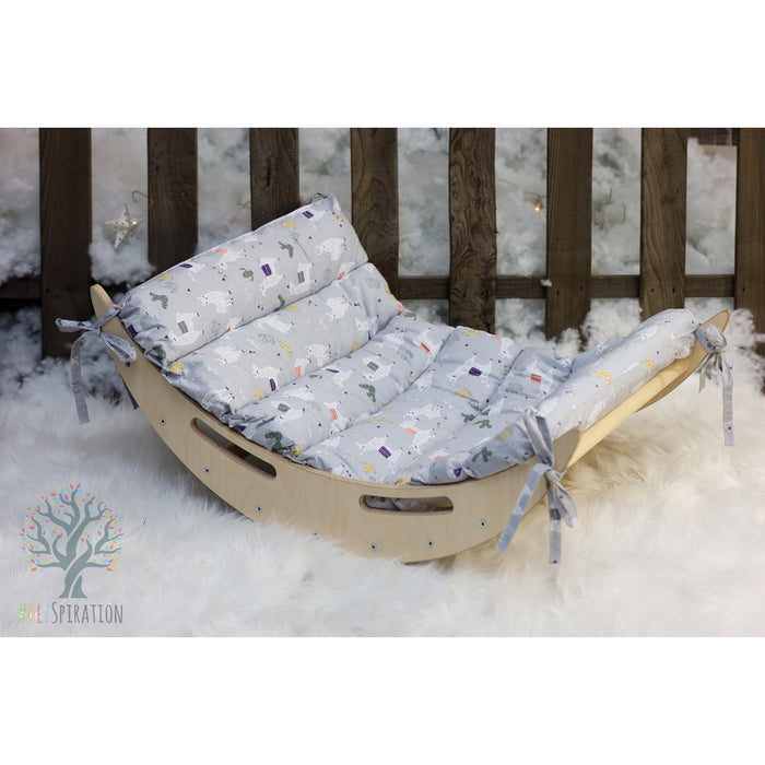 Wippe/Kletterbogen (S) für Kinder ab 1 Jahr - Umweltfreundlich, sicher & motorikfördernd - Inklusive Premium Auflage für zusätzlichen Komfort