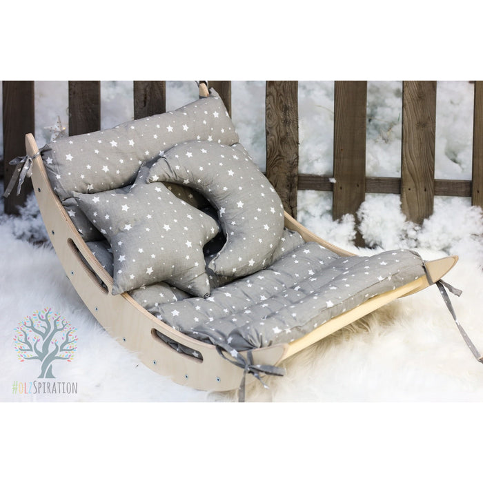 Wippe/Kletterbogen (S) für Kinder ab 1 Jahr - Umweltfreundlich, sicher & motorikfördernd - Inklusive Premium Auflage für zusätzlichen Komfort