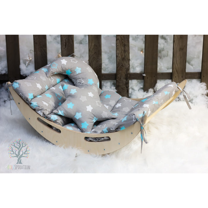 Wippe/Kletterbogen (S) für Kinder ab 1 Jahr - Umweltfreundlich, sicher & motorikfördernd - Inklusive Premium Auflage für zusätzlichen Komfort