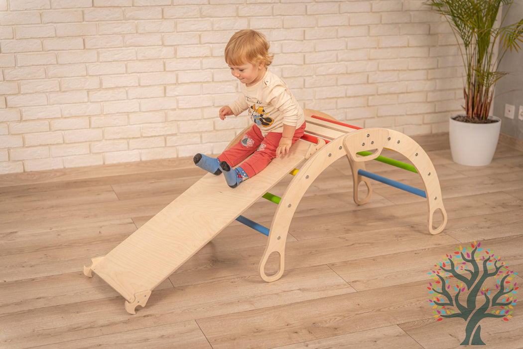 Wippe/Kletterbogen (L) mit klappbarer Funktion und Premium Auflage – Entspannung und Komfort für Kinder ab 2 Jahren