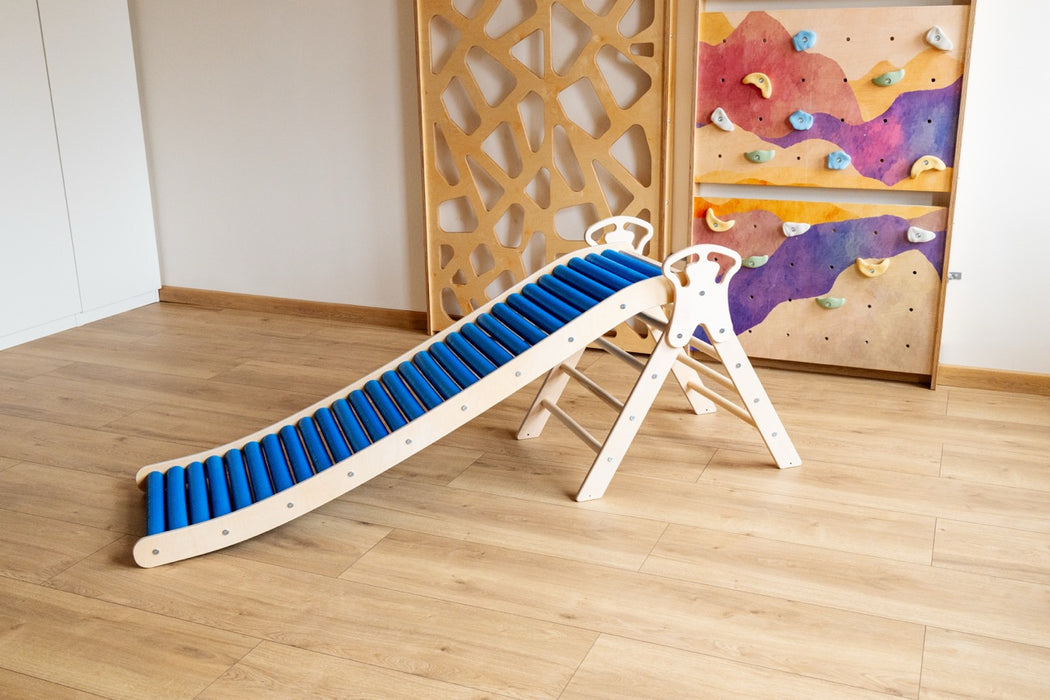 Wellen-Rollenrutsche 200cm/160cm - Förderung der motorischen Fähigkeiten für Kinder ab 2 Jahren - Umweltfreundlich und sicher